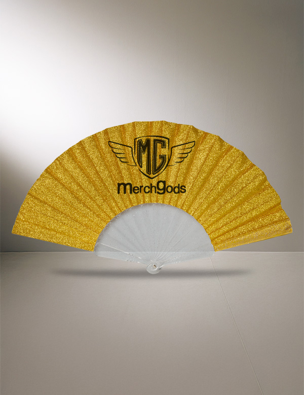 Mod. 600P Abanico Plástico Purpurina Glitter